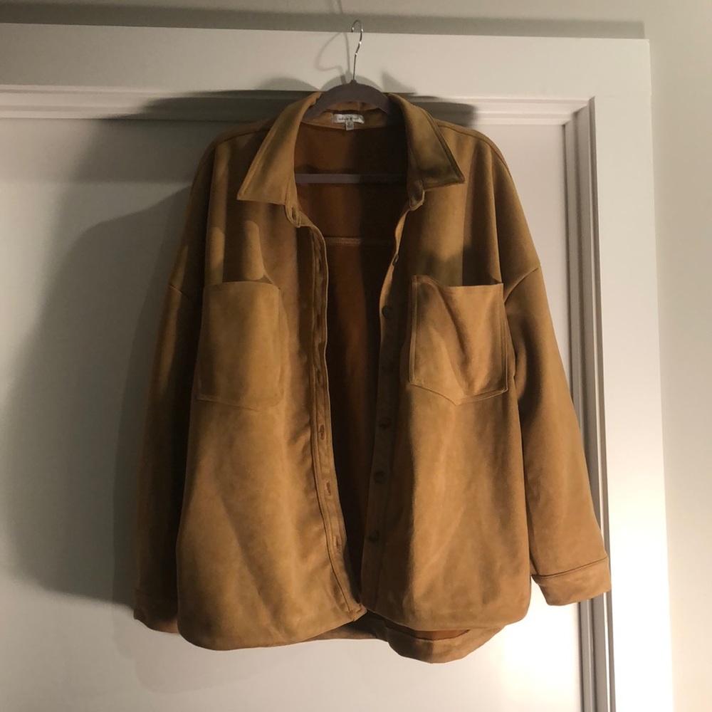 Suede fringe jacket/coat/shacket